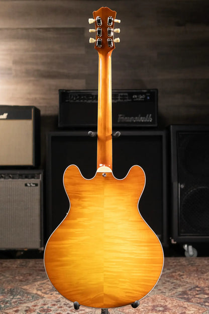 Eastman T486-GB Thinline Semi-hollowbody Electric Guitar - Goldburst with Hardshell Case