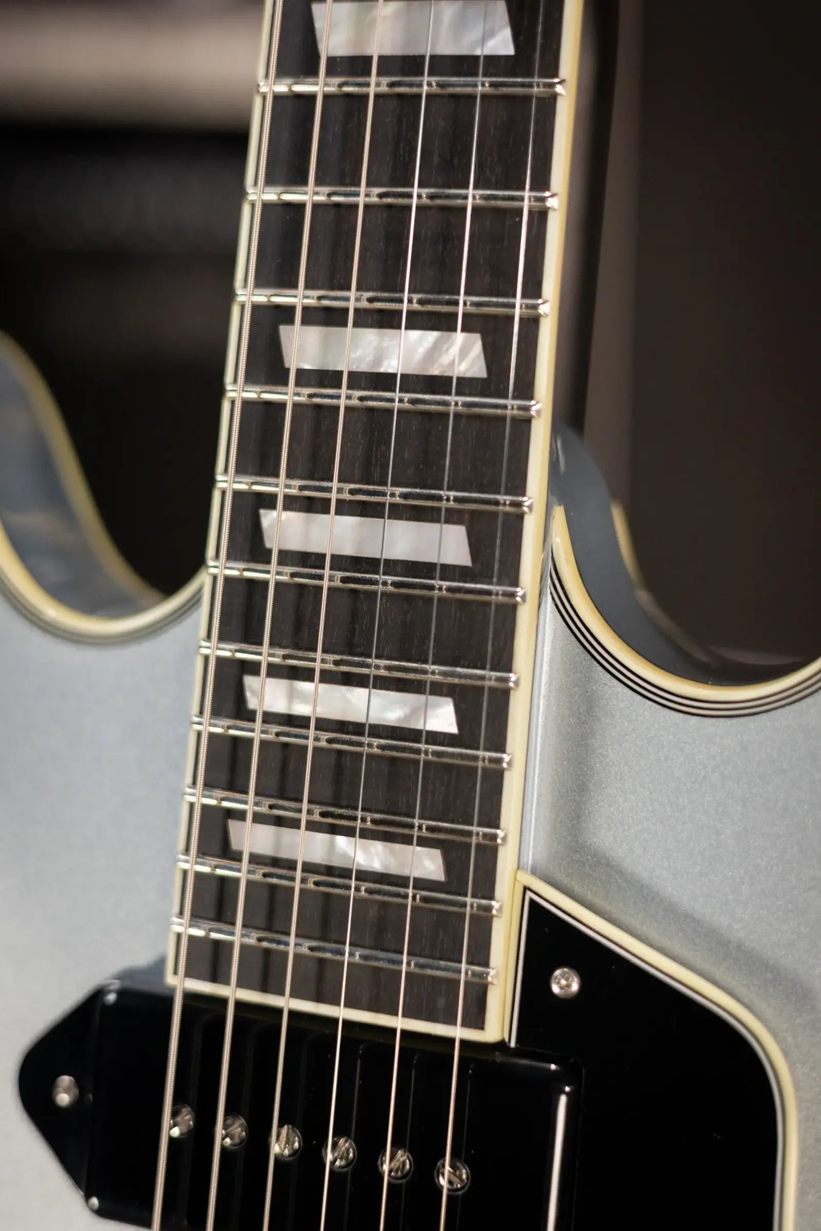 Eastman T64 Trapeze Hollow Body Electric Guitar - Iced Blue Metallic with Gig Bag