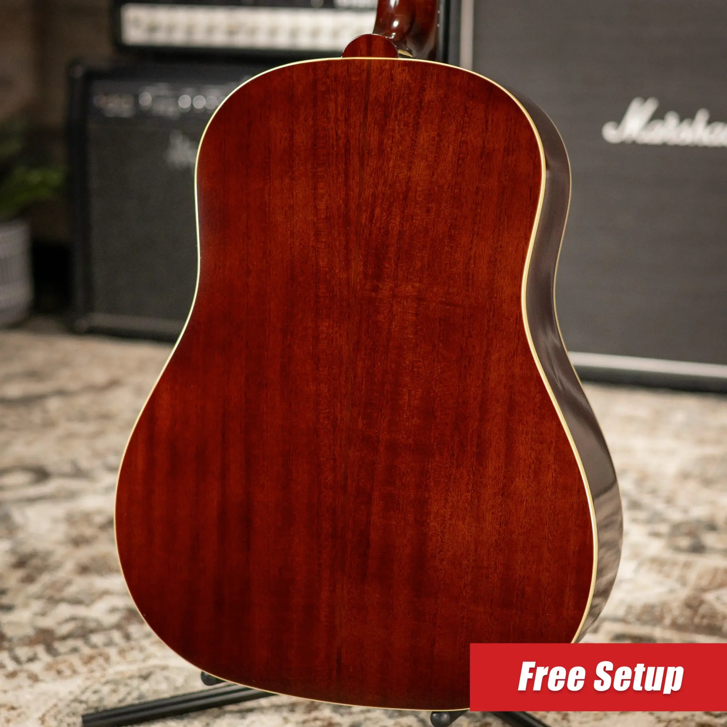 Epiphone 1942 Banner J-45 Reissue Acoustic-Electric Guitar - Vintage Sunburst with Hardshell Case