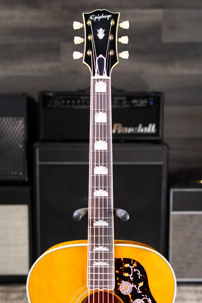 Epiphone 1957 SJ-200 Reissue Acoustic/Electric Guitar - Antique Natural with Hardshell Case