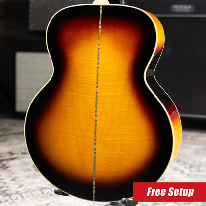Epiphone 1957 SJ-200 Reissue Acoustic/Electric Guitar - Vintage Sunburst with Hardshell Case