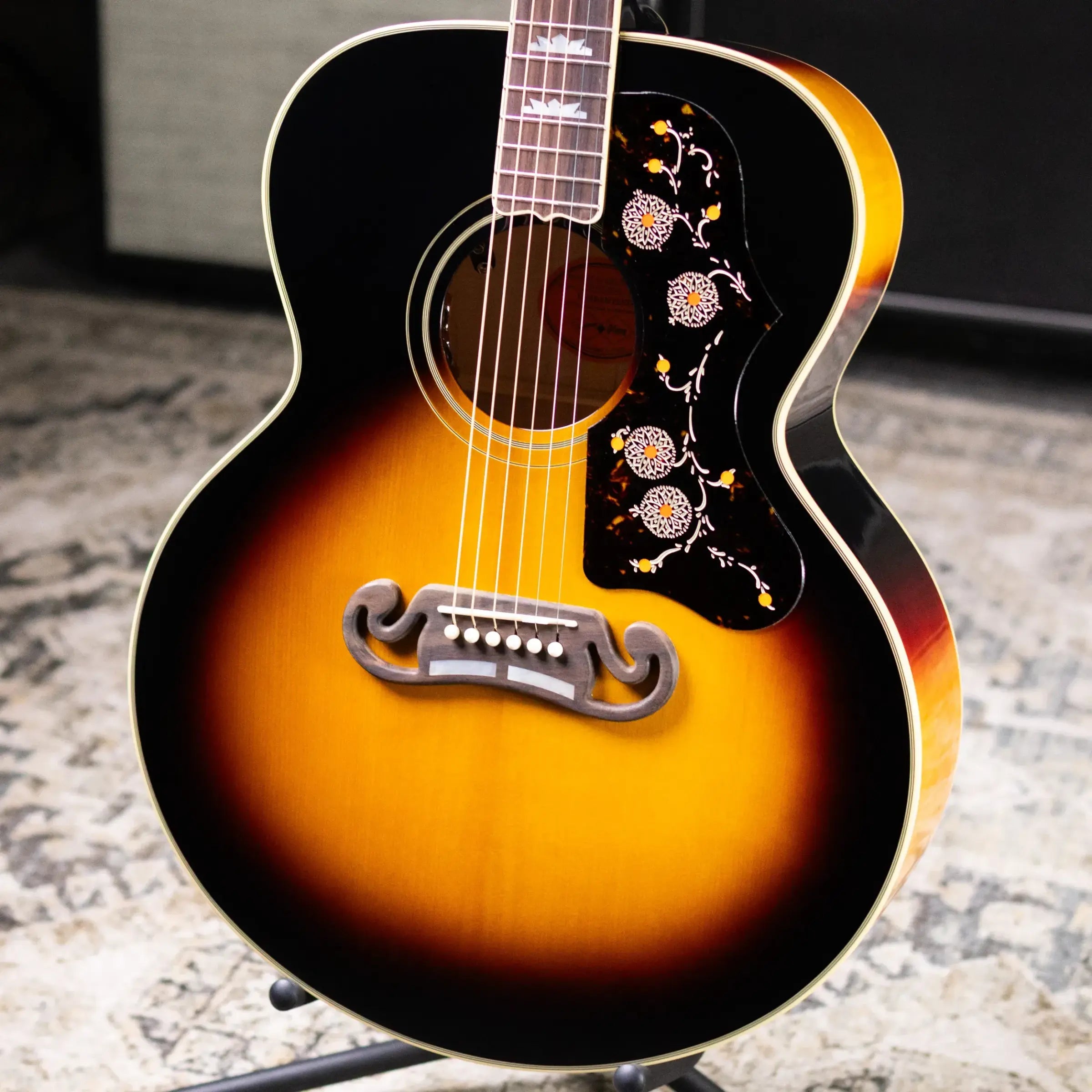 Epiphone 1957 SJ-200 Reissue Acoustic/Electric Guitar - Vintage Sunburst with Hardshell Case