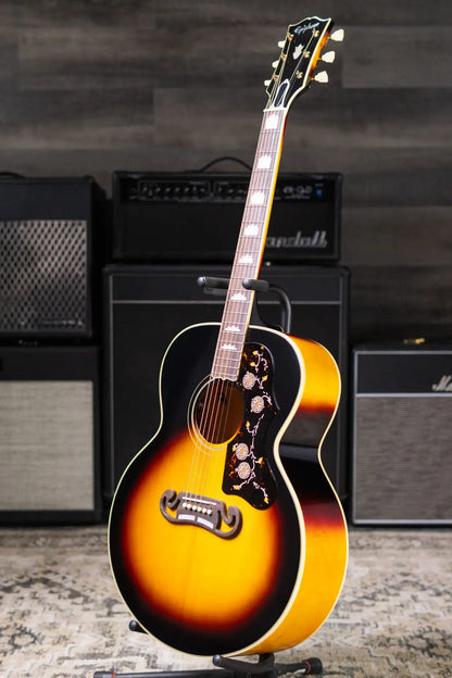 Epiphone 1957 SJ-200 Reissue Acoustic/Electric Guitar - Vintage Sunburst with Hardshell Case