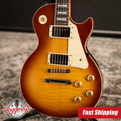 Epiphone 1959 Les Paul Standard Reissue Electric Guitar - Golden Poppy Burst with Hardshell Case