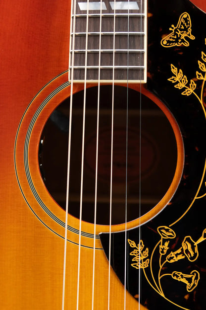 Epiphone 1960 Hummingbird Reissue Acoustic/Electric Guitar - Heritage Cherry Sunburst with Hardshell Case