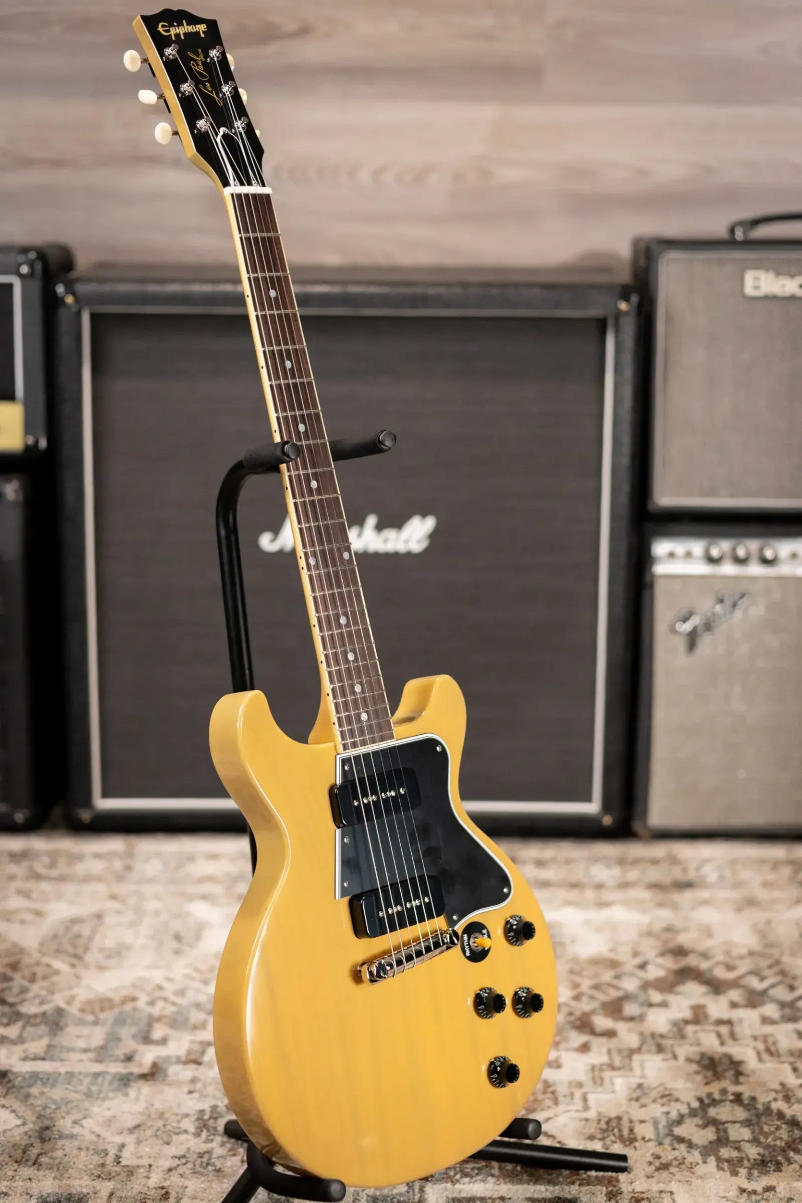 Epiphone 1960 Les Paul Special Double Cut Reissue Electric Guitar - TV Yellow with Hardshell Case