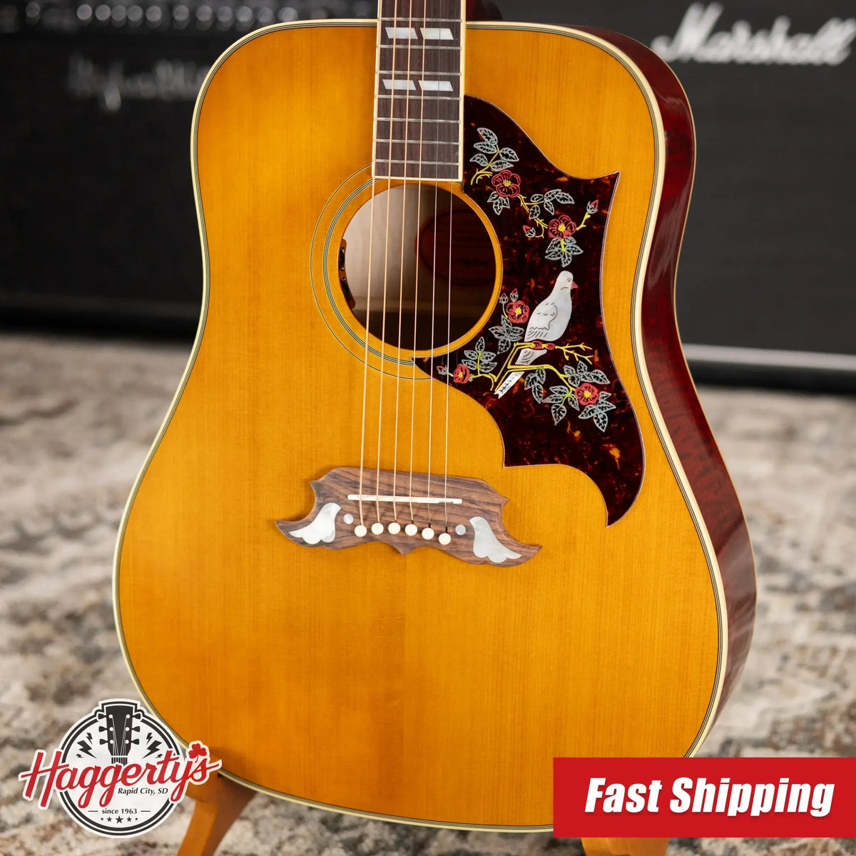 Epiphone 1963 Dove Reissue Acoustic/Electric Guitar with Hardshell Case