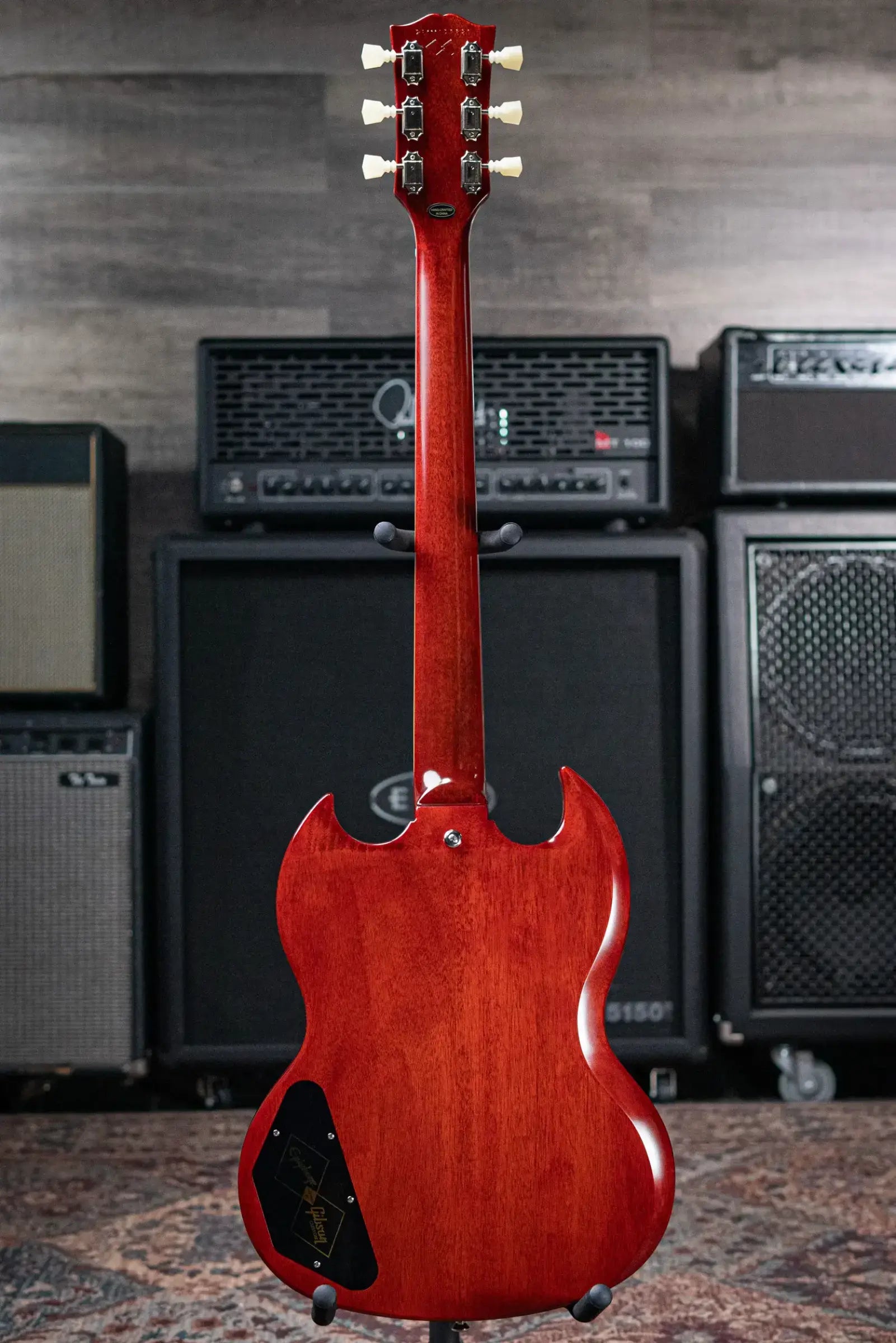 Epiphone 1964 SG Standard with Maestro Vibrola Reissue Electric Guitar - Cherry Red with Hardshell Case