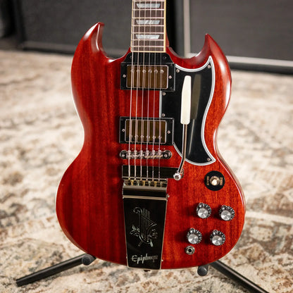 Epiphone 1964 SG Standard with Maestro Vibrola Reissue Electric Guitar - Cherry Red with Hardshell Case - Demo