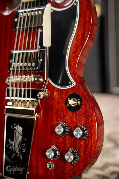 Epiphone 1964 SG Standard with Maestro Vibrola Reissue Electric Guitar - Cherry Red with Hardshell Case - Demo
