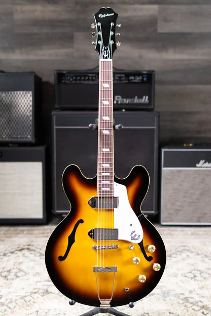 Epiphone Casino Hollow-Body Electric Guitar - Vintage Sunburst with Gig Bag