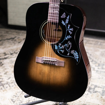 Epiphone Eric Church Signature Hummingbird Dark Studio Acoustic/Electric Guitar - Cobra Burst with Hardshell Case