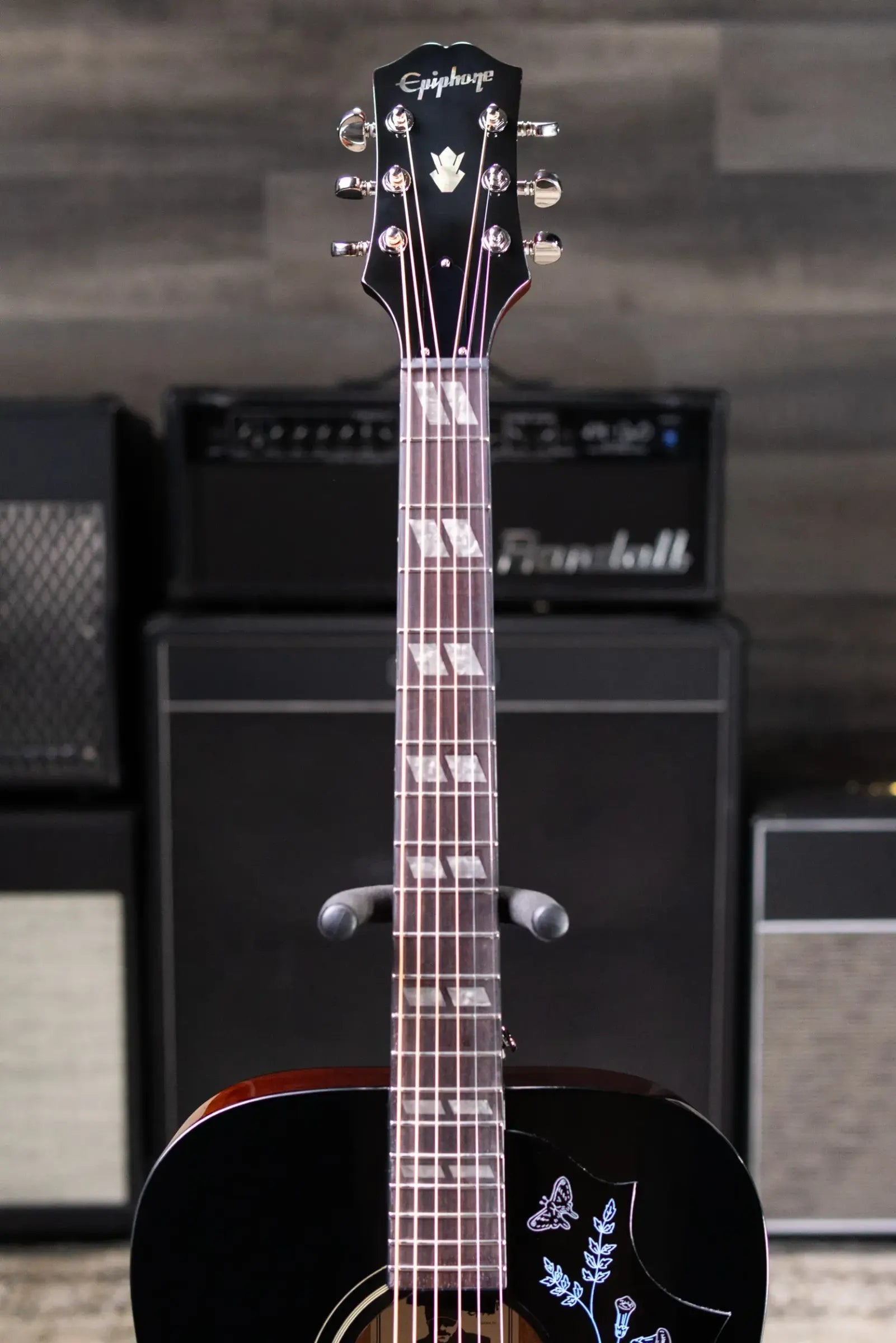 Epiphone Eric Church Signature Hummingbird Dark Studio Acoustic/Electric Guitar - Cobra Burst with Hardshell Case