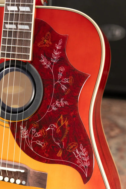 Epiphone Hummingbird Standard Acoustic/Electric Guitar - Cherry Sunburst with Gig Bag - Demo