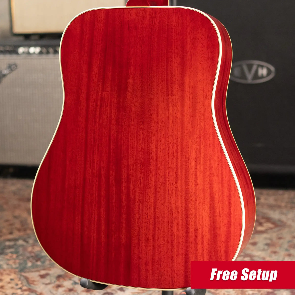 Epiphone Hummingbird Standard Acoustic/Electric Guitar - Cherry Sunburst with Gig Bag