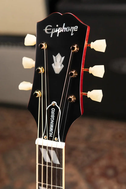 Epiphone Hummingbird Standard Acoustic/Electric Guitar - Cherry Sunburst with Gig Bag