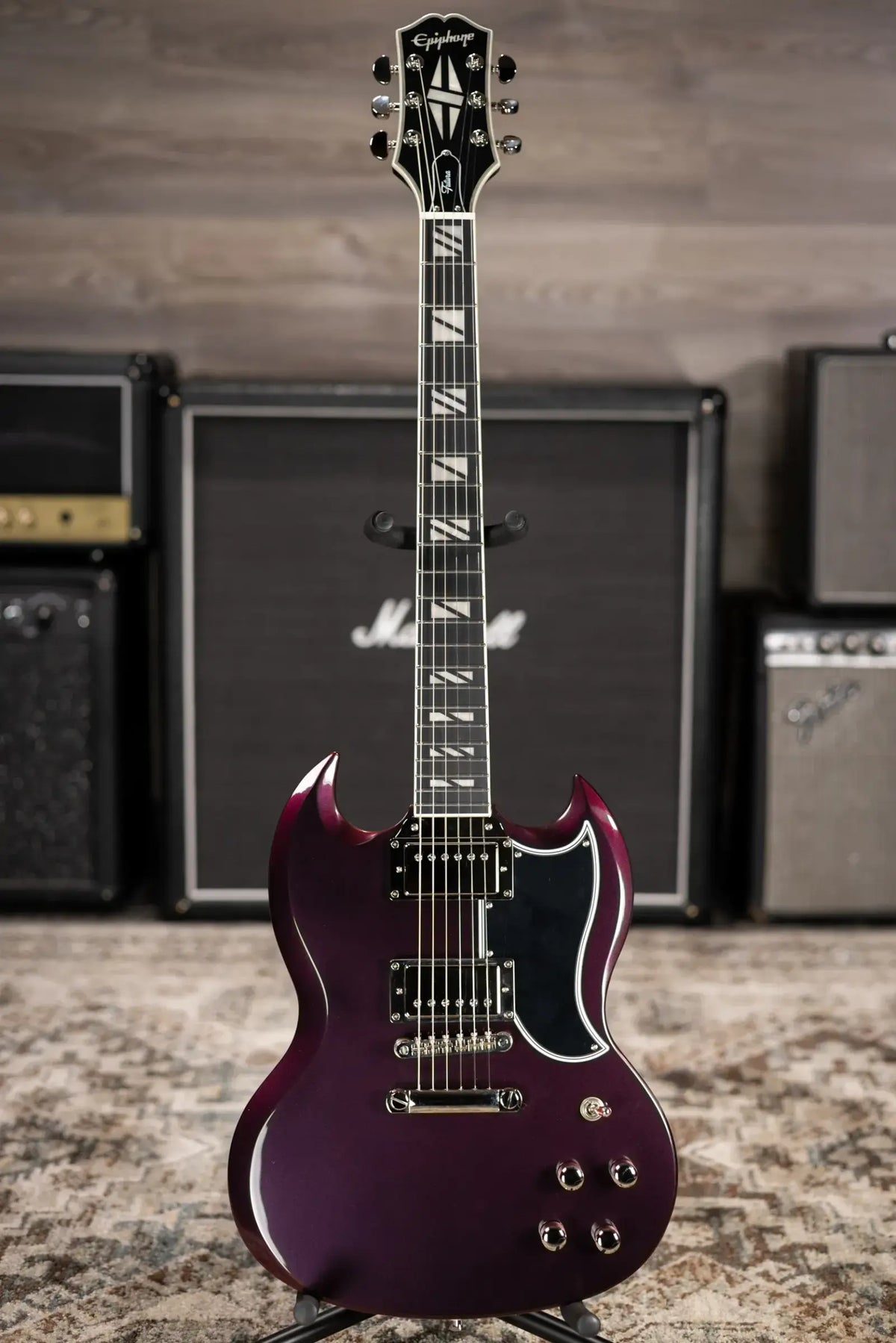Epiphone Inspired By Gibson Futura SG Custom Electric Guitar - Midnight Ember Shift with Gig Bag