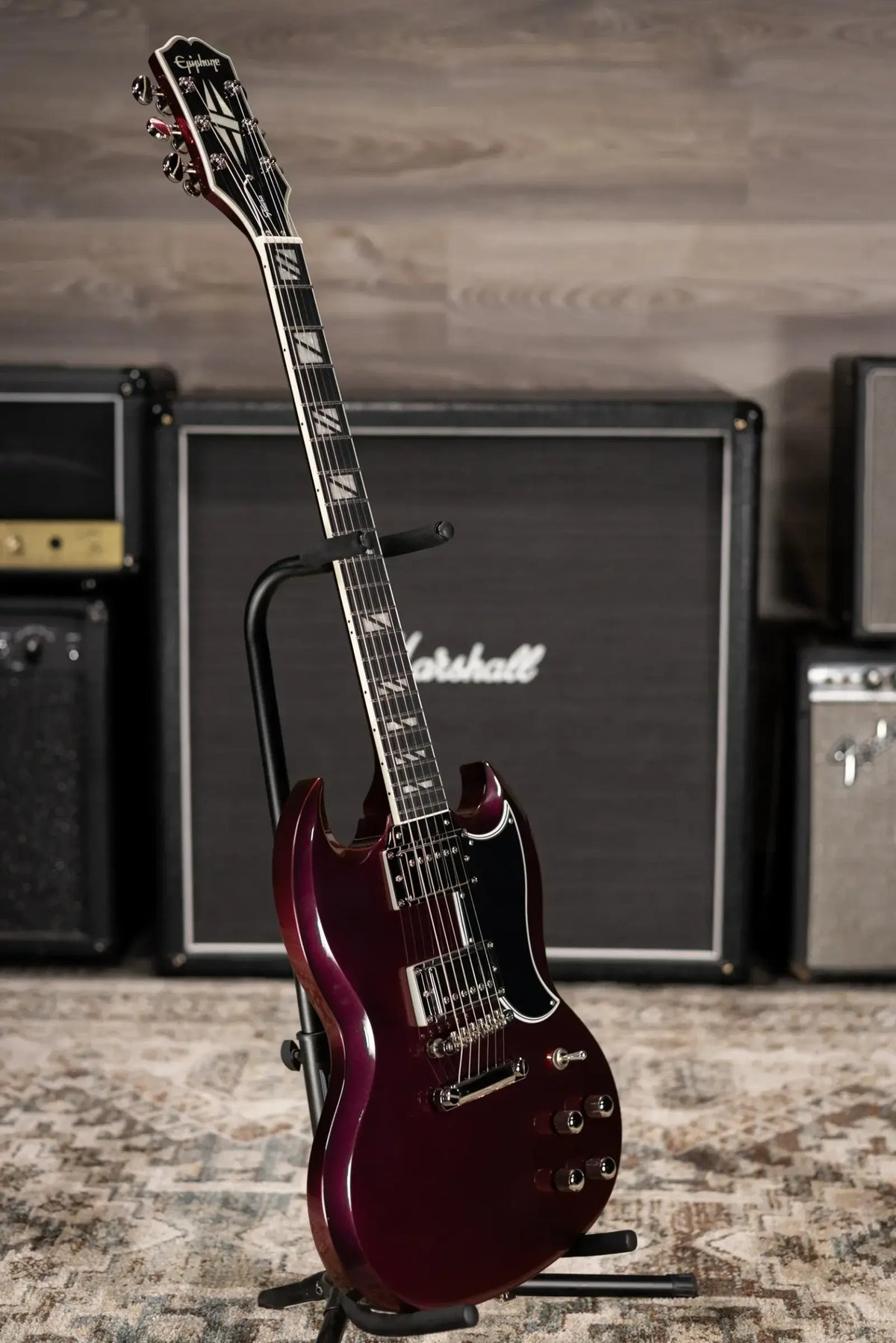 Epiphone Inspired By Gibson Futura SG Custom Electric Guitar - Midnight Ember Shift with Gig Bag
