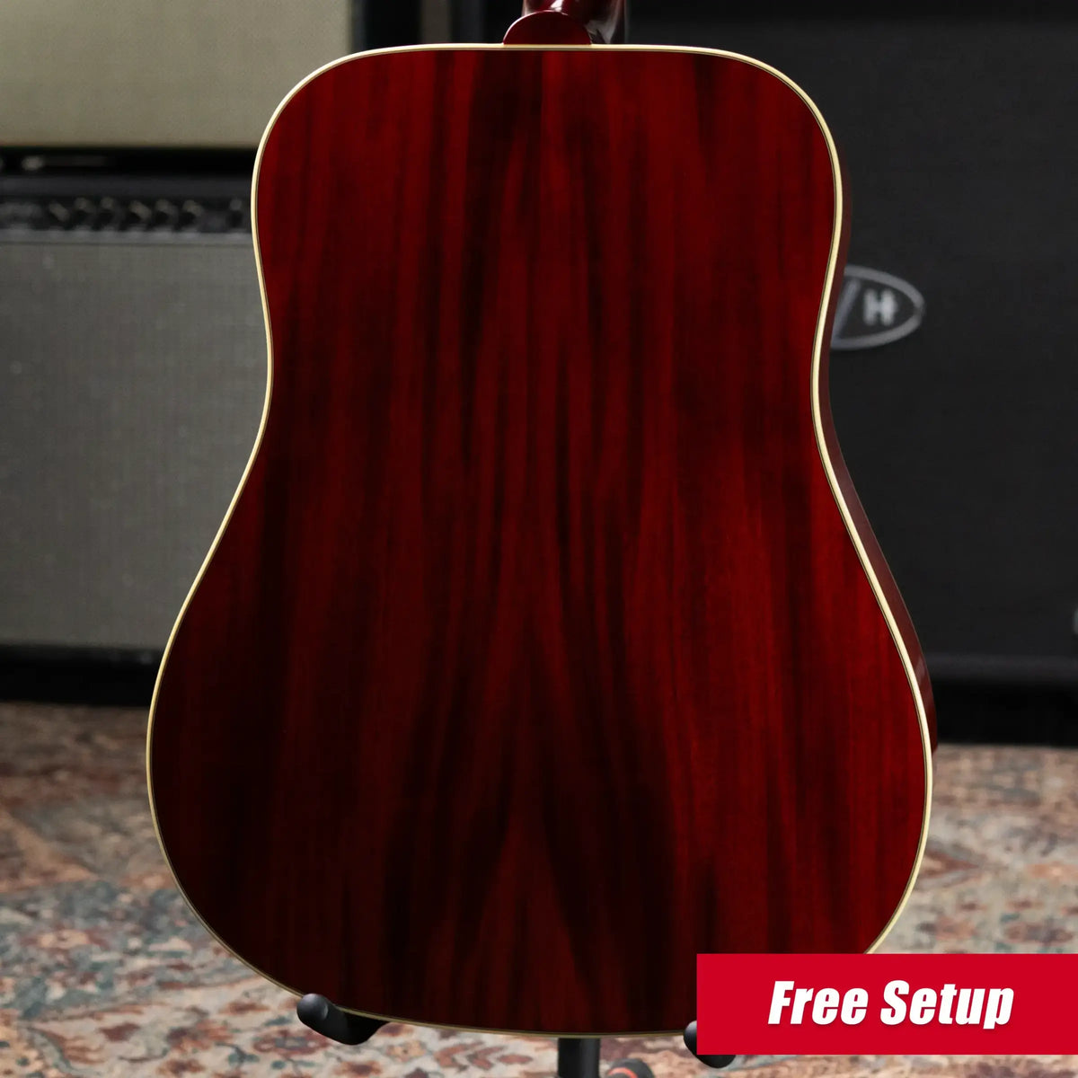 Epiphone Inspired by Gibson 1960 Hummingbird Reissue Acoustic/Electric Guitar - Heritage Cherry Sunburst with Hardshell Case