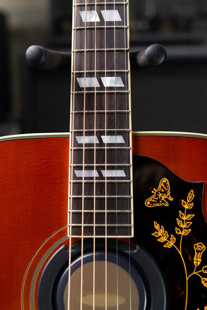 Epiphone Inspired by Gibson 1960 Hummingbird Reissue Acoustic/Electric Guitar - Heritage Cherry Sunburst with Hardshell Case
