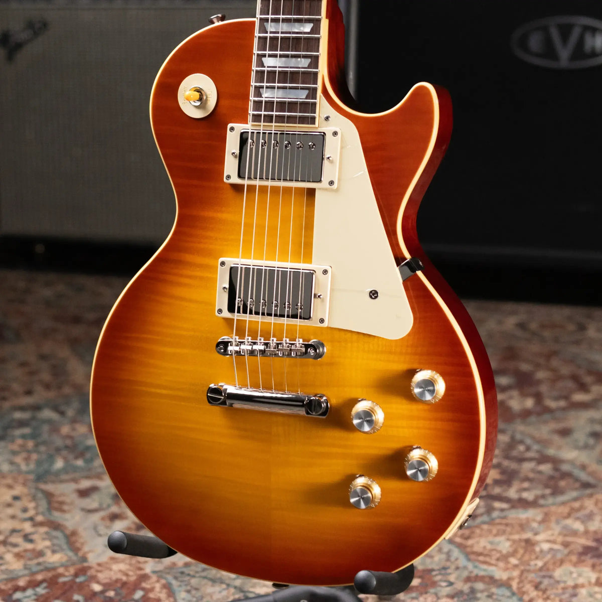Epiphone Inspired by Gibson 1960 Les Paul Standard Reissue Electric Guitar - Washed Cherry Sunburst with Hardshell Case