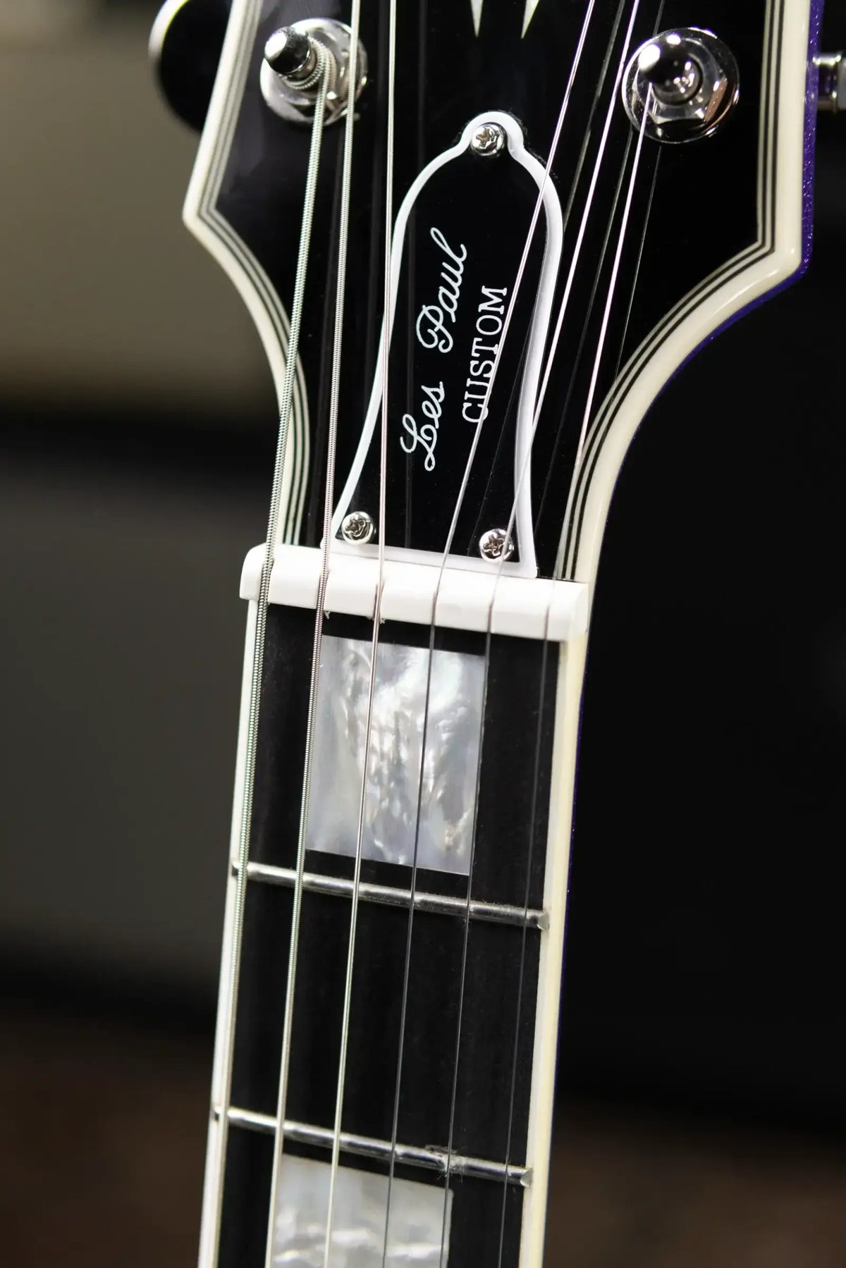 Epiphone Inspired by Gibson Les Paul Custom Electric Guitar - Amethyst Sparkle with Hardshell Case