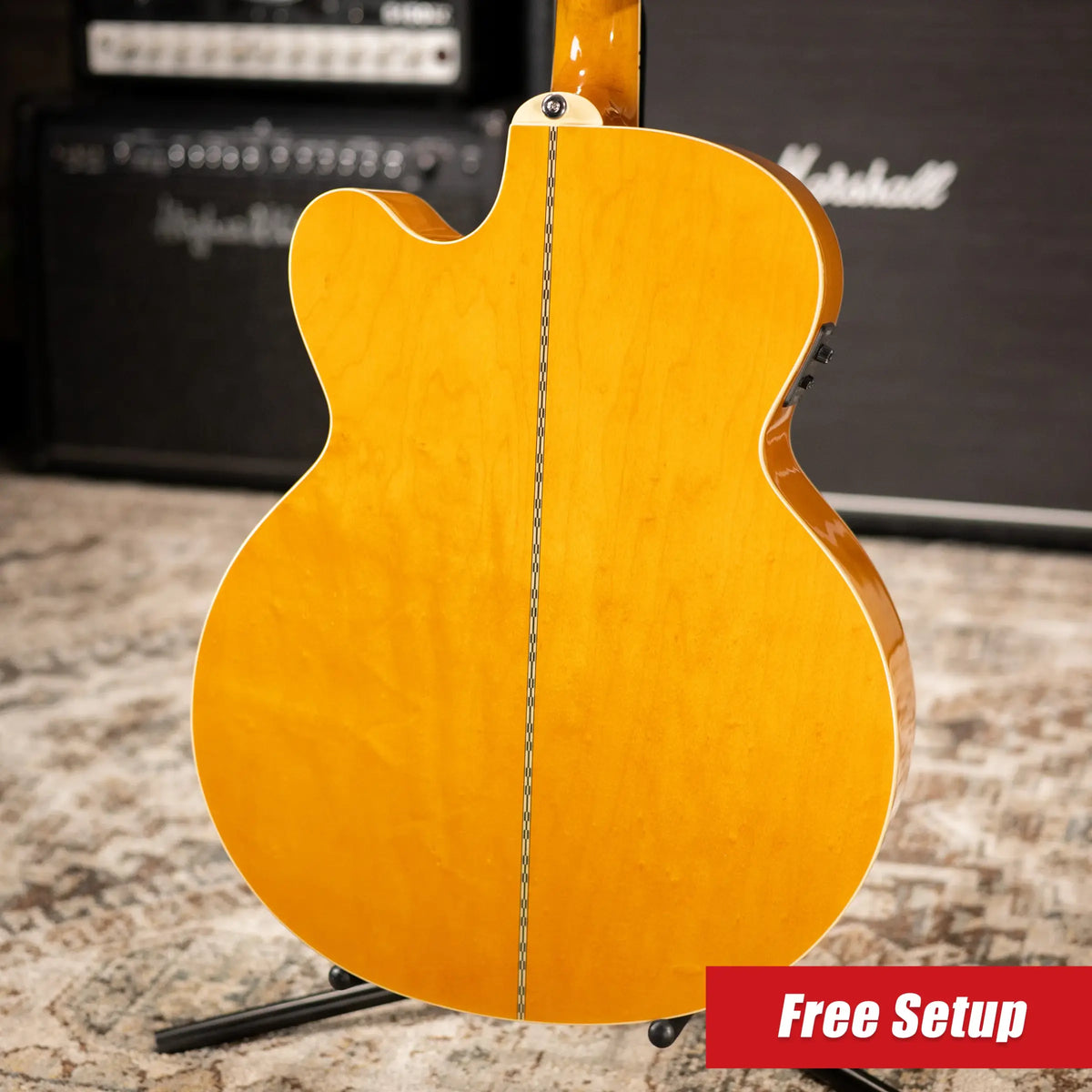 Epiphone J-200 Studio EC Acoustic/Electric Guitar - Antique Natural with Gig Bag - Demo