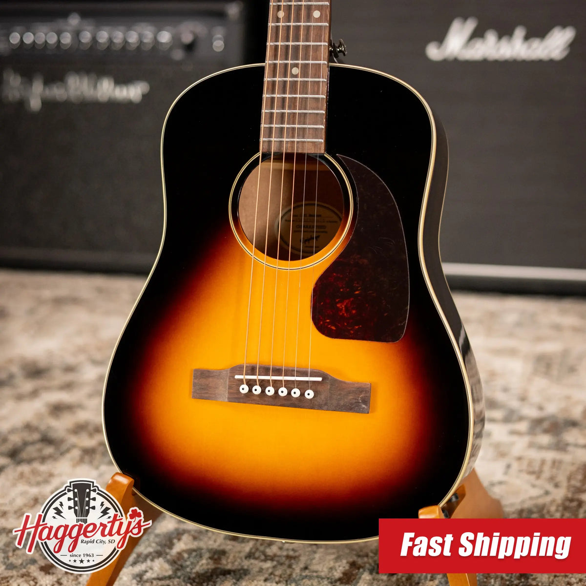 Epiphone J-45 Express Acoustic Guitar - Vintage Sunburst with Gig Bag
