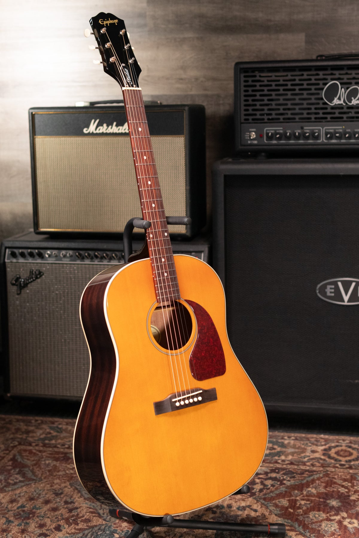 Epiphone J-45 Studio Acoustic/Electric Guitar - Natural with Gig Bag