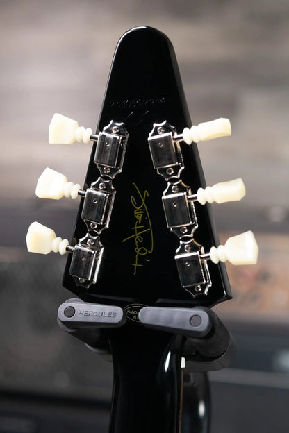 Epiphone Jimi Hendrix "Love Drops" Flying V Electric Guitar - Ebony with Hardshell Case - Floor Model