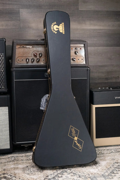 Epiphone Jimi Hendrix "Love Drops" Flying V Electric Guitar - Ebony with Hardshell Case - Floor Model