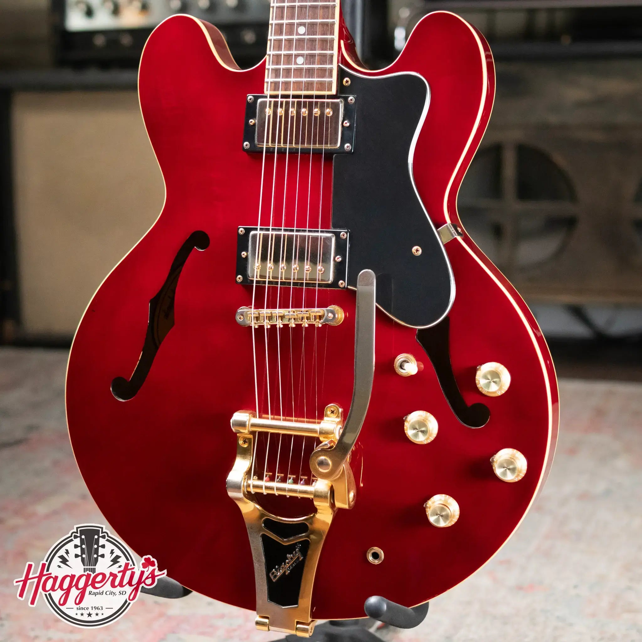 Epiphone Jorma Kaukonen Signature JA-Riviera Semi-Hollow Electric Guitar - Cherry with Hardshell Case - Used