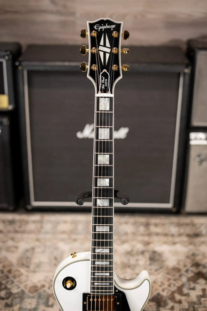 Epiphone Les Paul Custom Electric Guitar - Alpine White with Hardshell Case