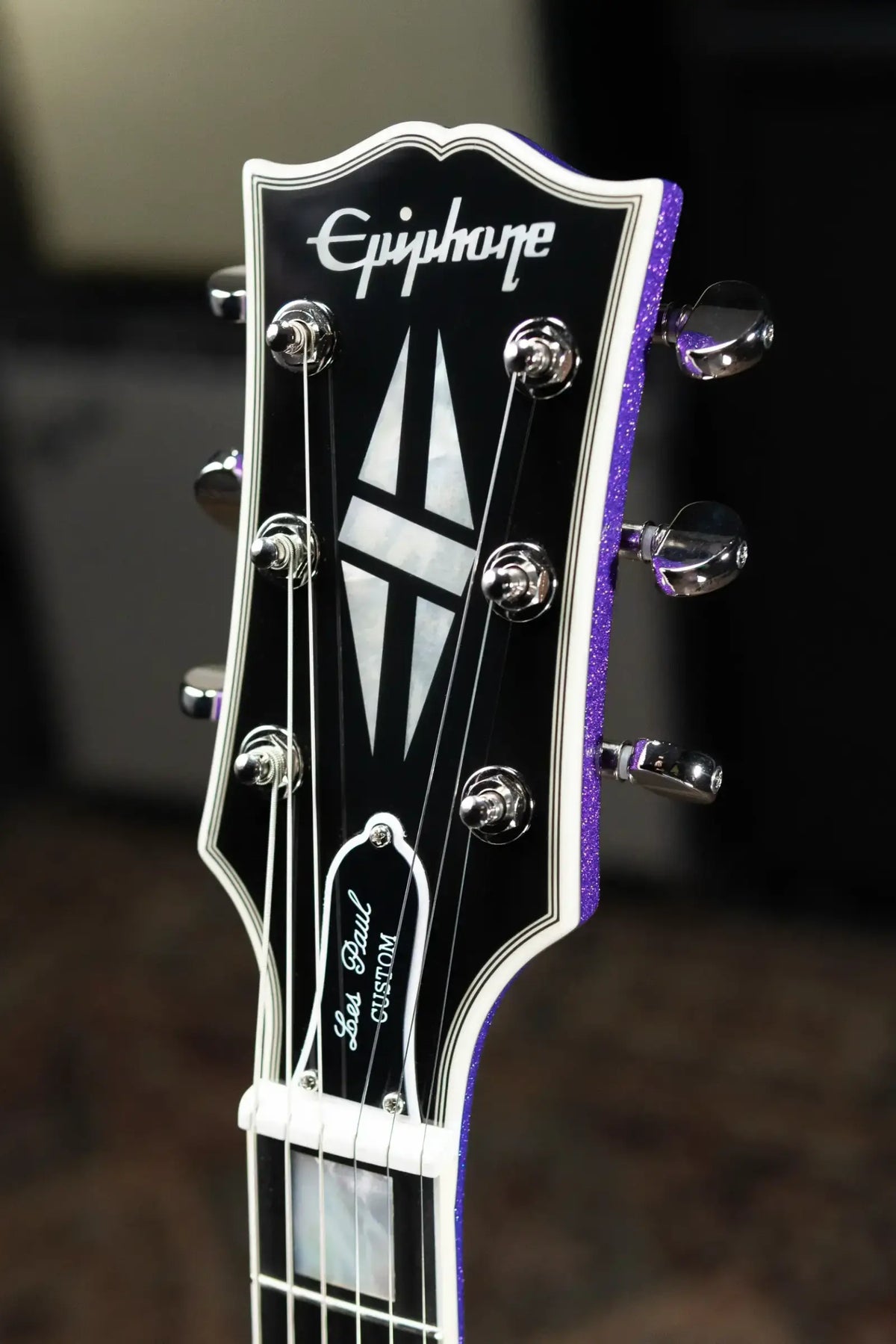 Epiphone Les Paul Custom Electric Guitar - Amethyst Sparkle with Hardshell Case