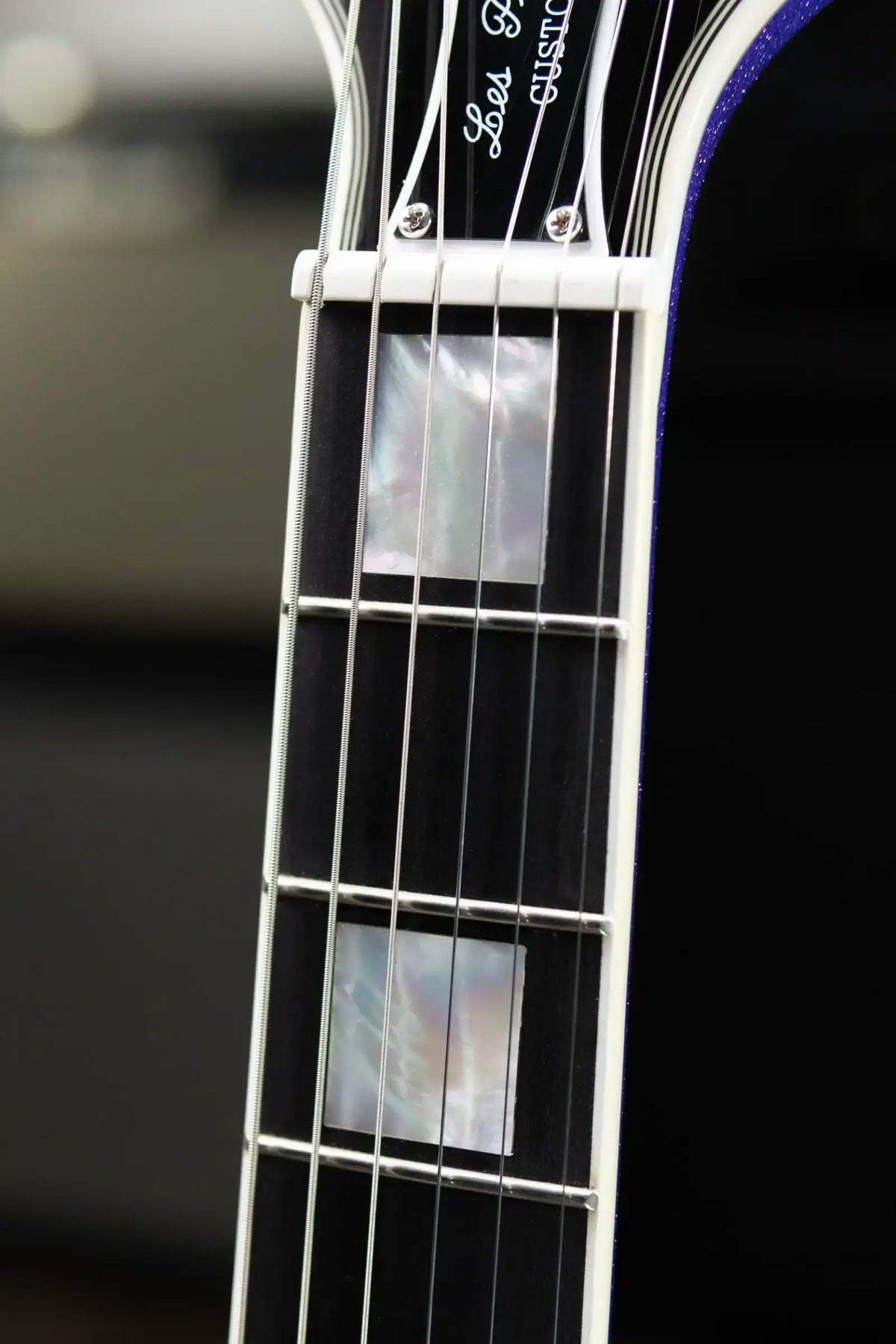 Epiphone Les Paul Custom Electric Guitar - Amethyst Sparkle with Hardshell Case