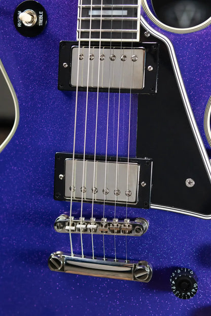 Epiphone Les Paul Custom Electric Guitar - Amethyst Sparkle with Hardshell Case