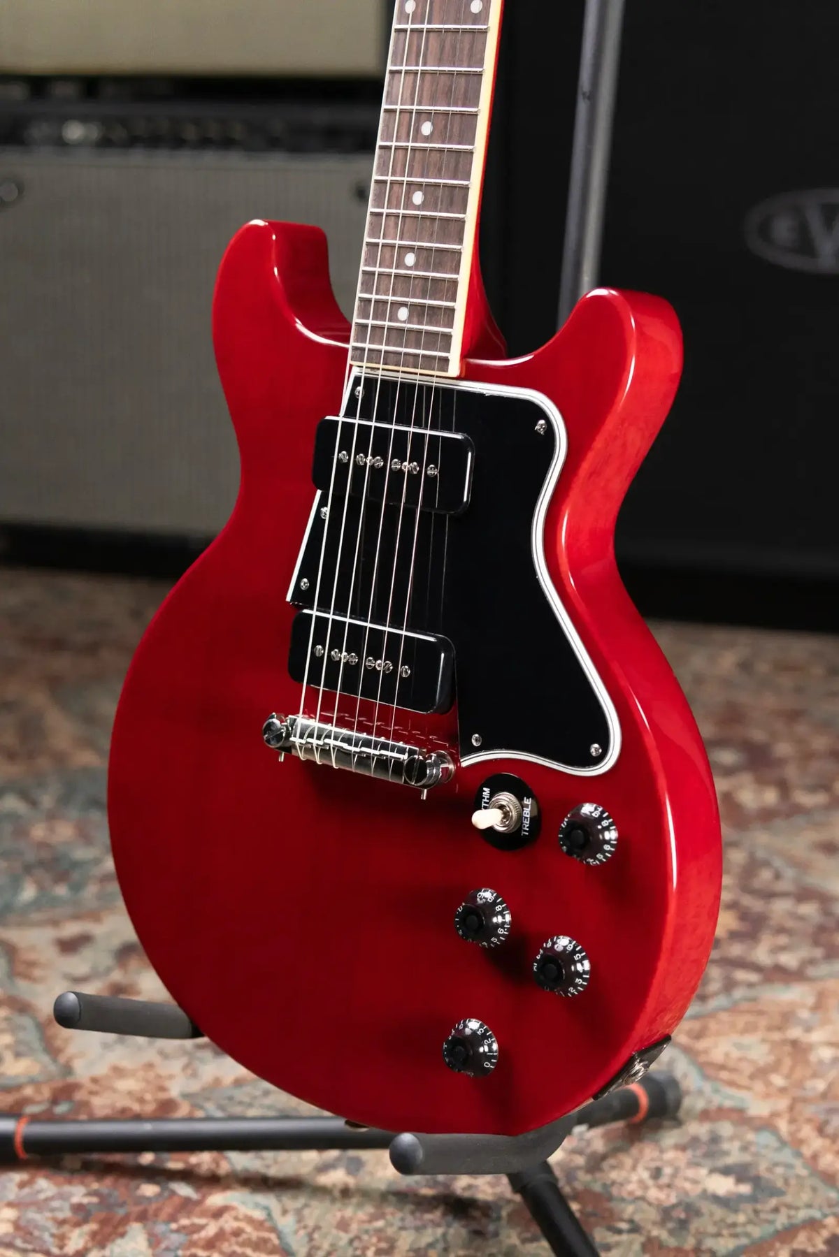 Epiphone Les Paul Special Double Cut Electric Guitar - Cherry Red with Gig Bag