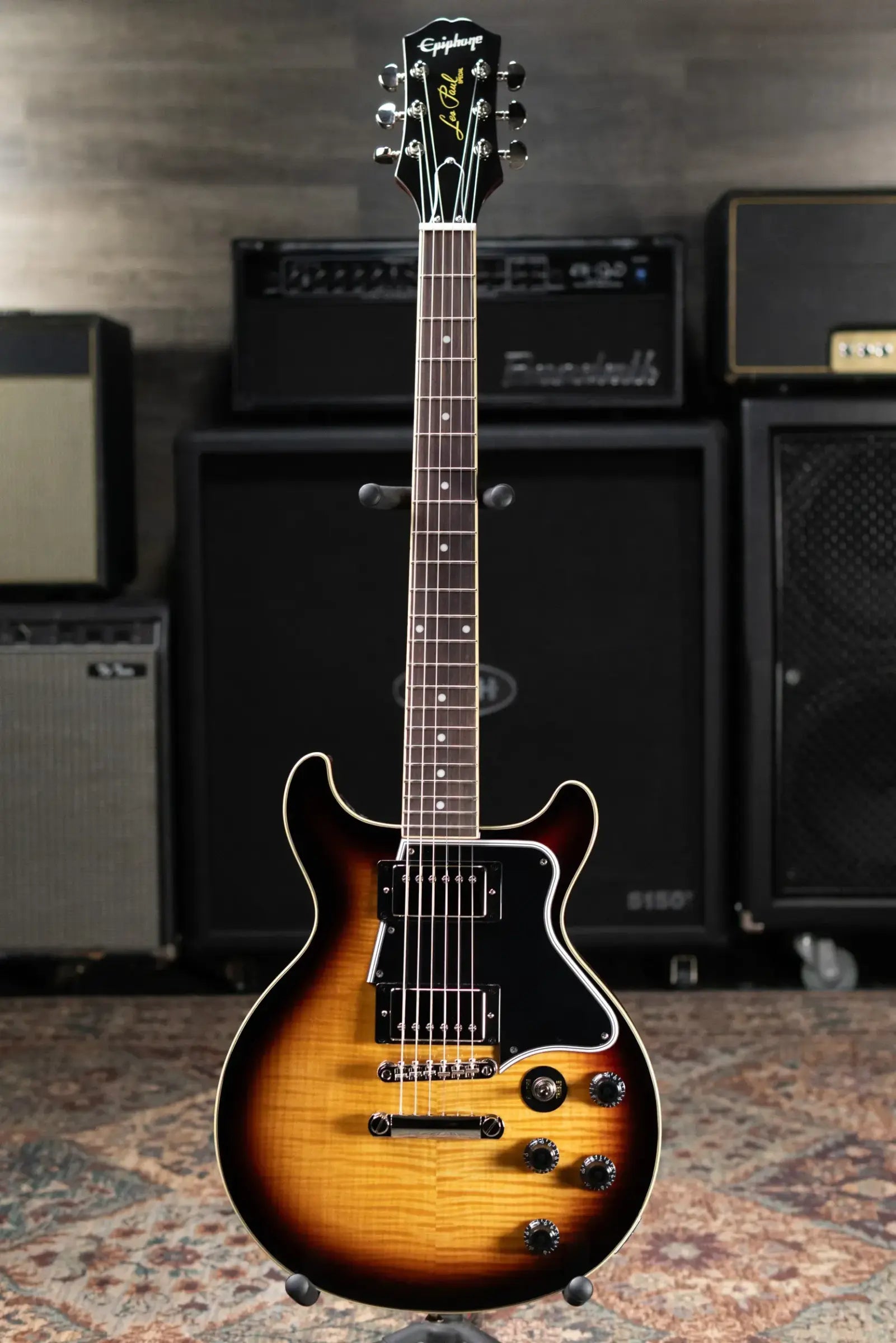 Epiphone Les Paul Special Double Cut Figured Electric Guitar - Bourbon Burst