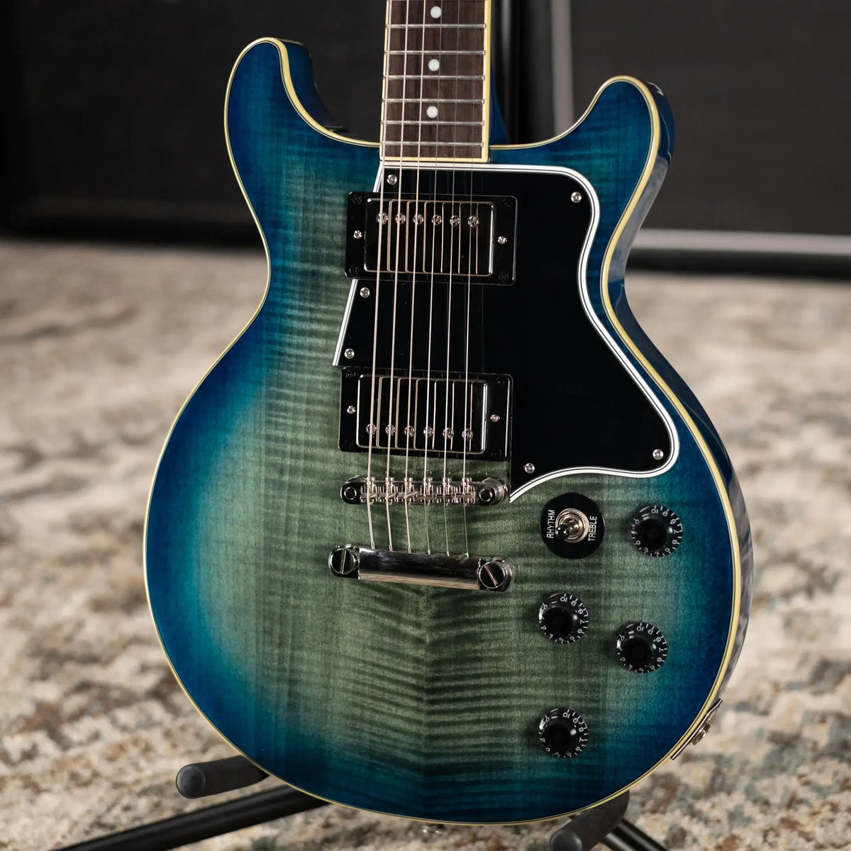 Epiphone Les Paul Special Double Cut Figured Electric Guitar - Ocean Water Perimeter with Gig Bag