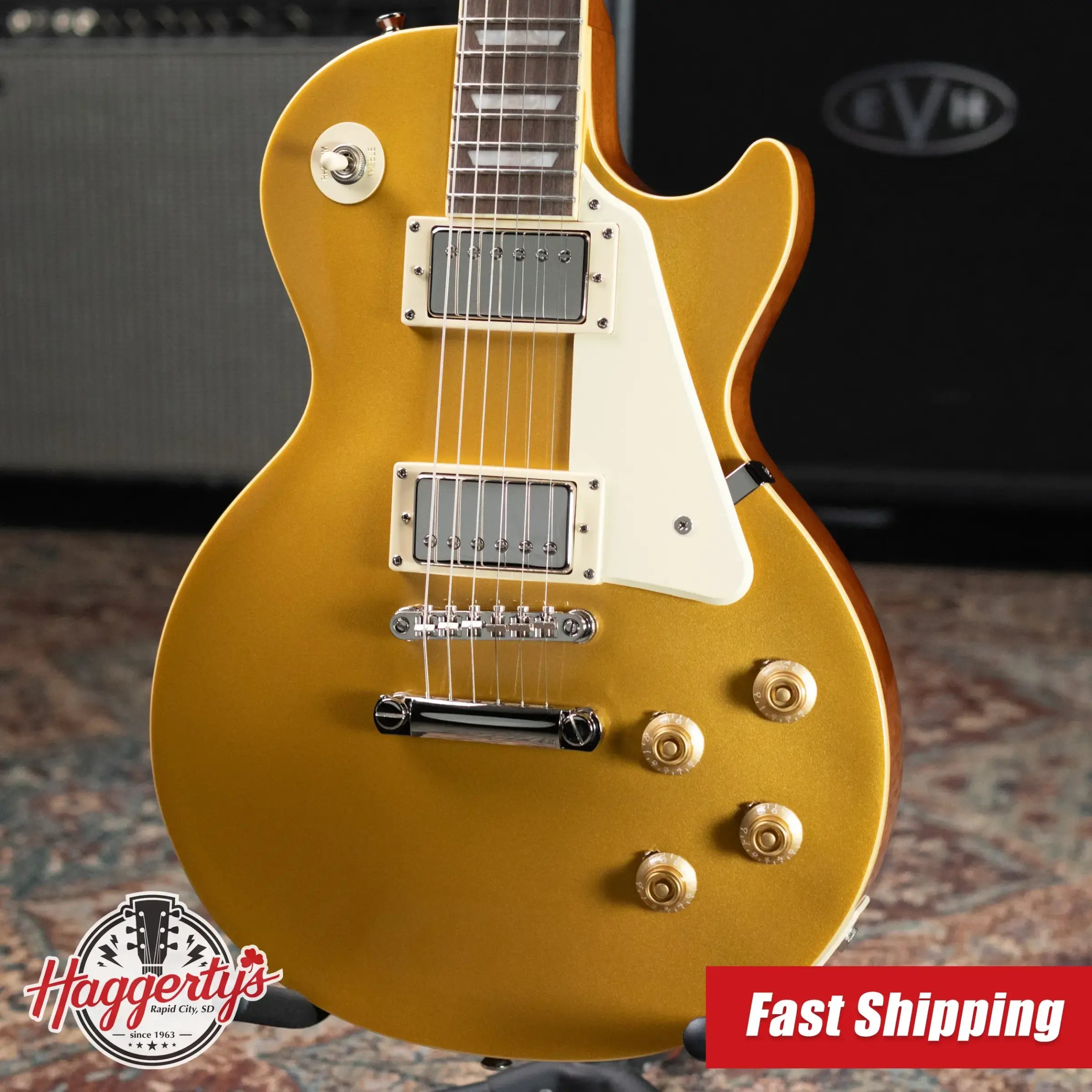 Epiphone Les Paul Standard 50s Electric Guitar - Goldtop with Gig Bag