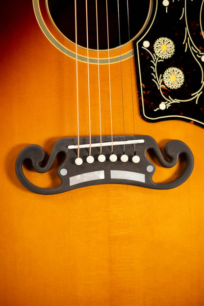 Epiphone Pre-War SJ-200 Rosewood Reissue Acoustic/Electric Guitar - Vintage Sunburst with Hardshell Case