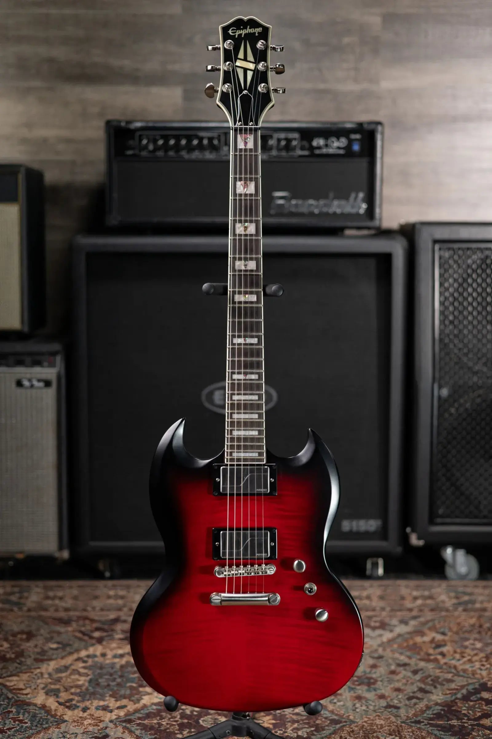 Epiphone SG Prophecy Electric Guitar - Red Tiger Aged Gloss with Hardshell Case - Used