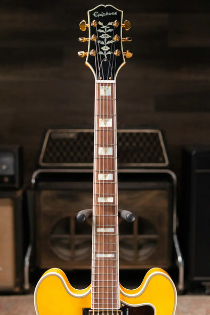 Epiphone Sheraton Semi-Hollow Electric Guitar - Natural with Gig Bag - Demo