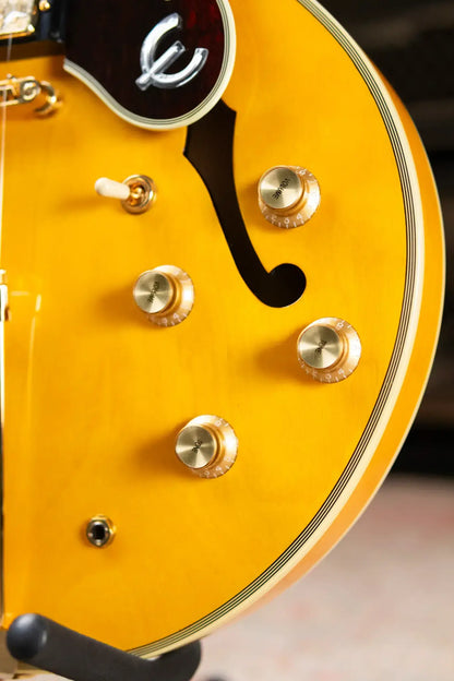 Epiphone Sheraton Semi-Hollow Electric Guitar - Natural with Gig Bag - Demo