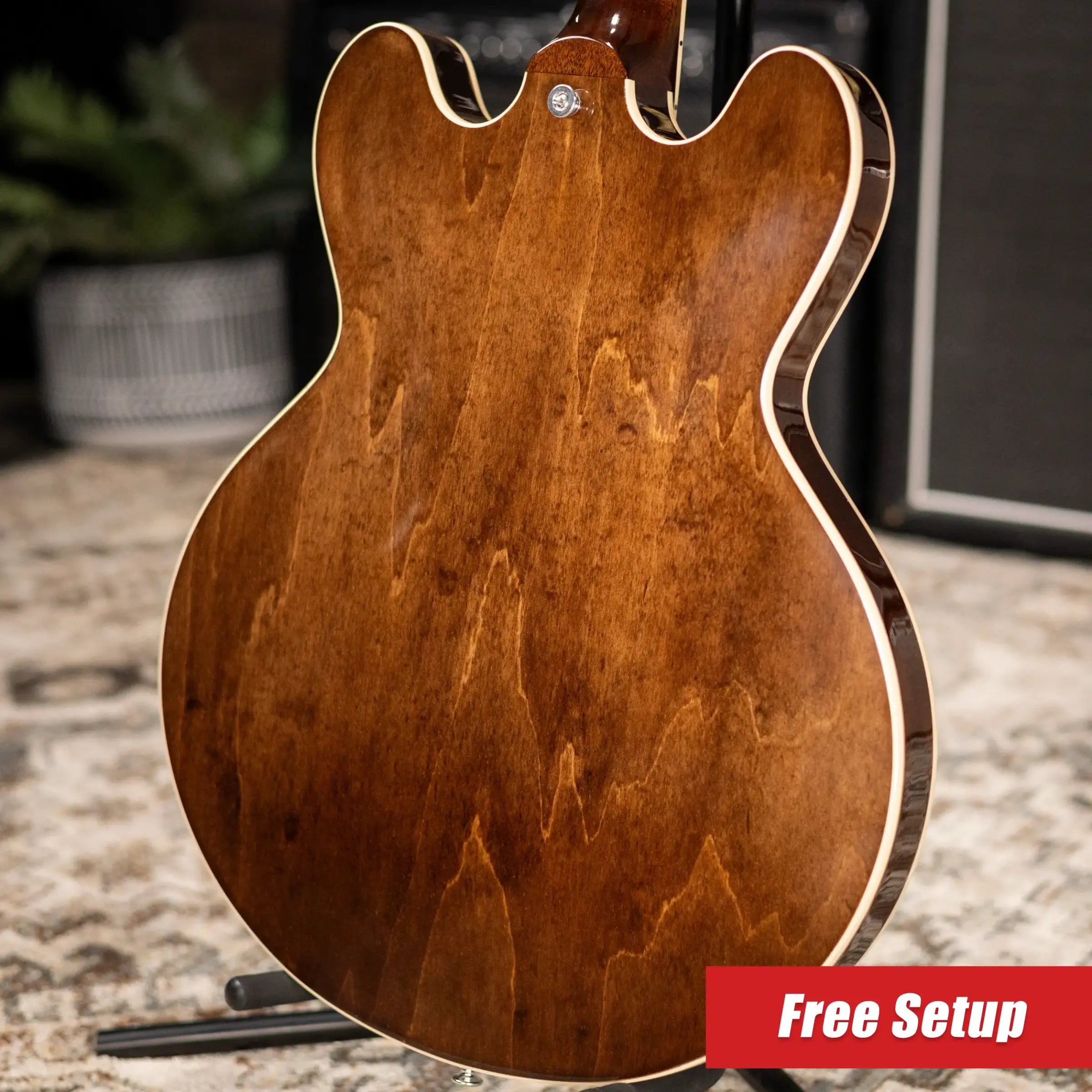 Epiphone USA Casino Hollow-Body Electric Guitar - Vintage Burst with Hardshell Case