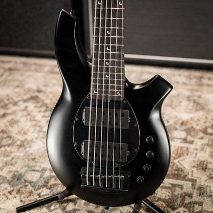 Ernie Ball Music Man Bongo 6 HH 6-String Bass - Stealth Black with Soft Case