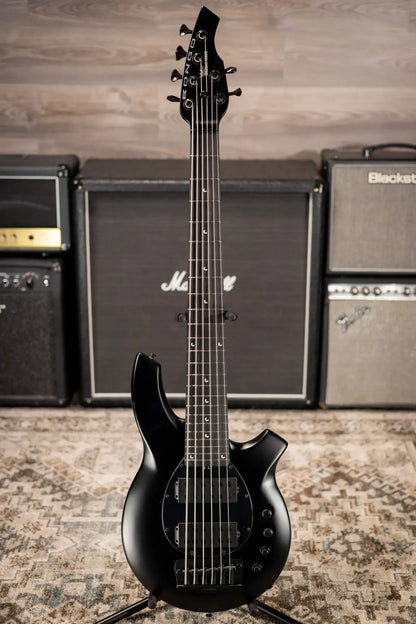 Ernie Ball Music Man Bongo 6 HH 6-String Bass - Stealth Black with Soft Case