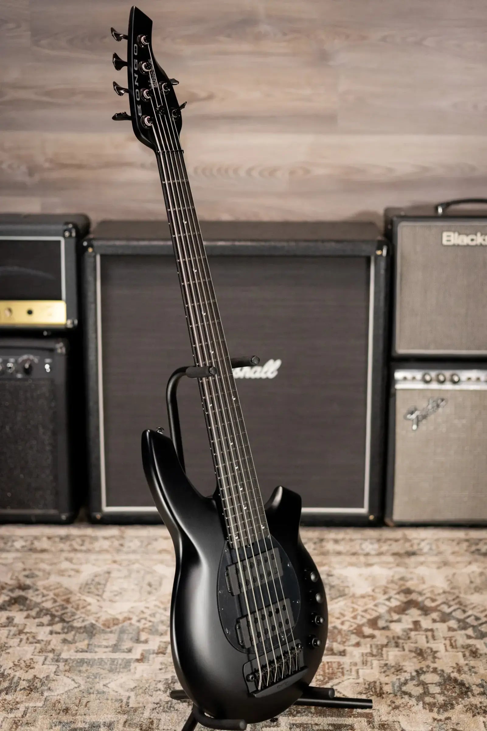 Ernie Ball Music Man Bongo 6 HH 6-String Bass - Stealth Black with Soft Case