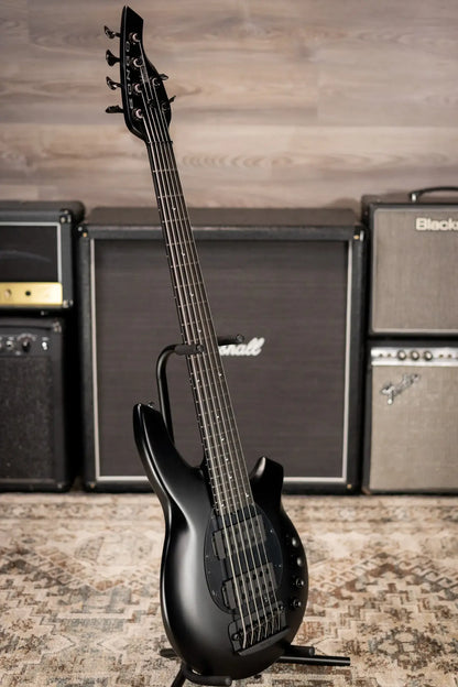 Ernie Ball Music Man Bongo 6 HH 6-String Bass - Stealth Black with Soft Case