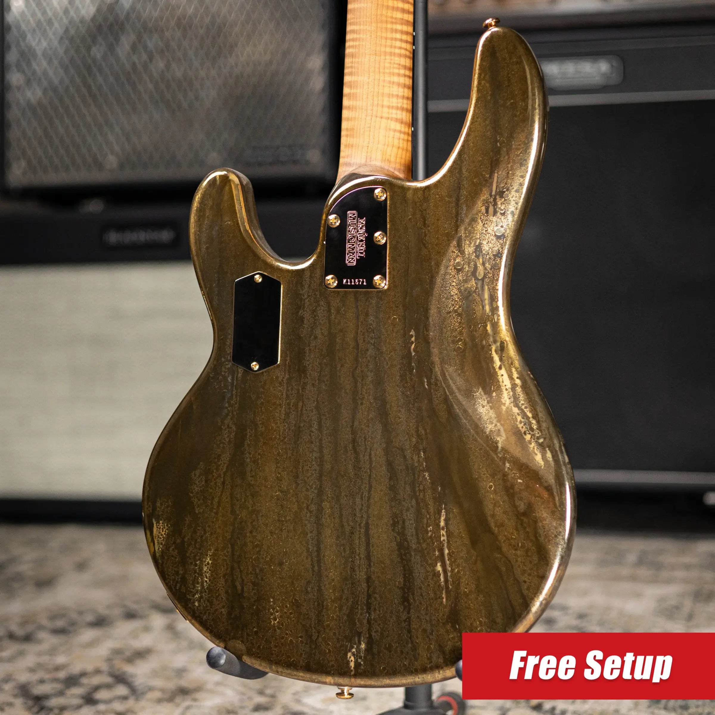 Ernie Ball Music Man Limited Edition - 1 of 300 - 50th Anniversary StingRay Bass - Molten Gold with Hardshell Case